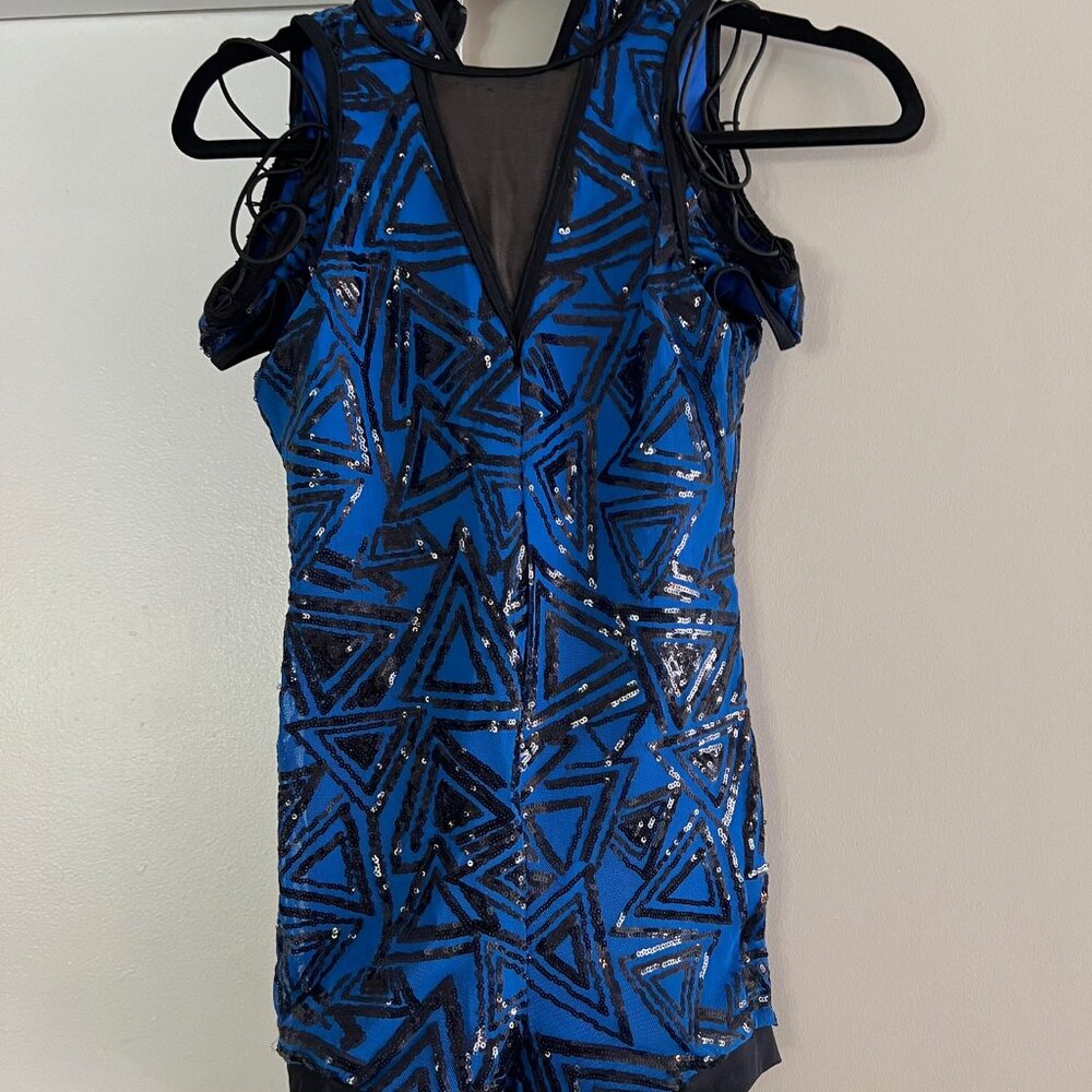 Weissman Blue & Black Acro Costume SA